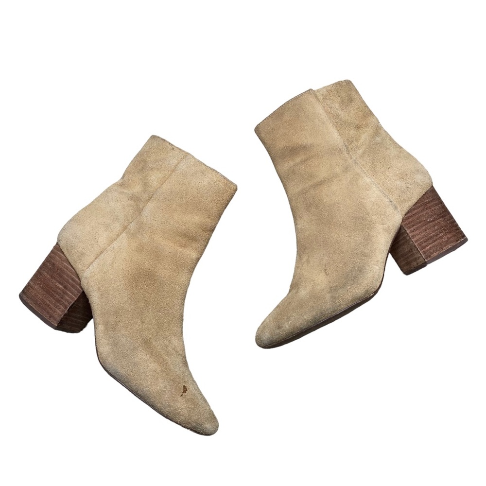 COPY - J. Crew Sadie Tan Suede Heeled Ankle Boots Size 8